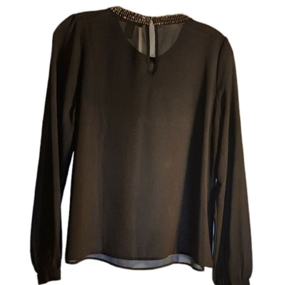 Forever 21 Shirt Womans Sheer Black Size Small - Picture 5 of 10